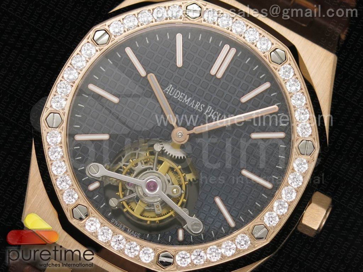Royal Oak 41mm Tourbillon RG Blue Dial Diamonds - Image 2