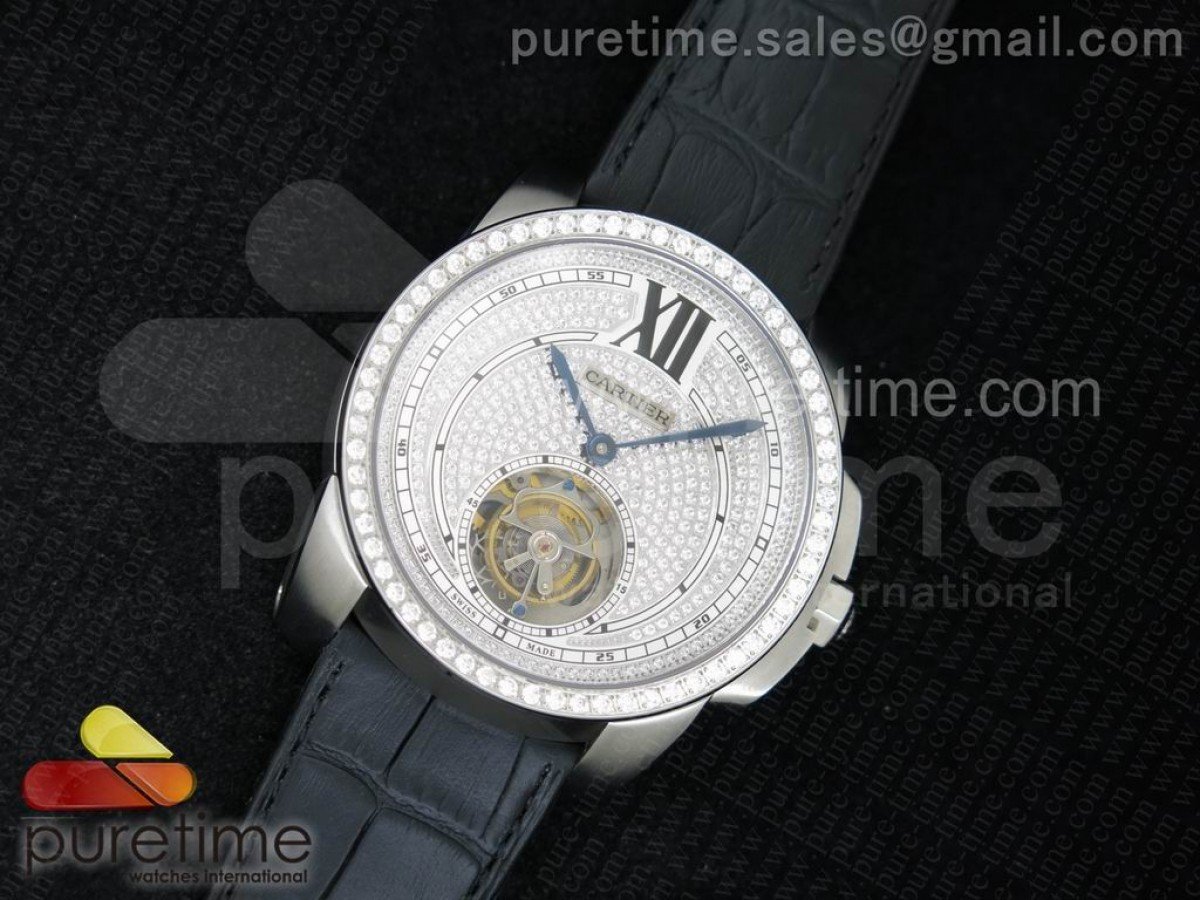 Calibre de Cartier SS Tourbillon Diamanti