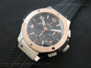 Big Bang SS Black CF Dial Gold Bezel Lite