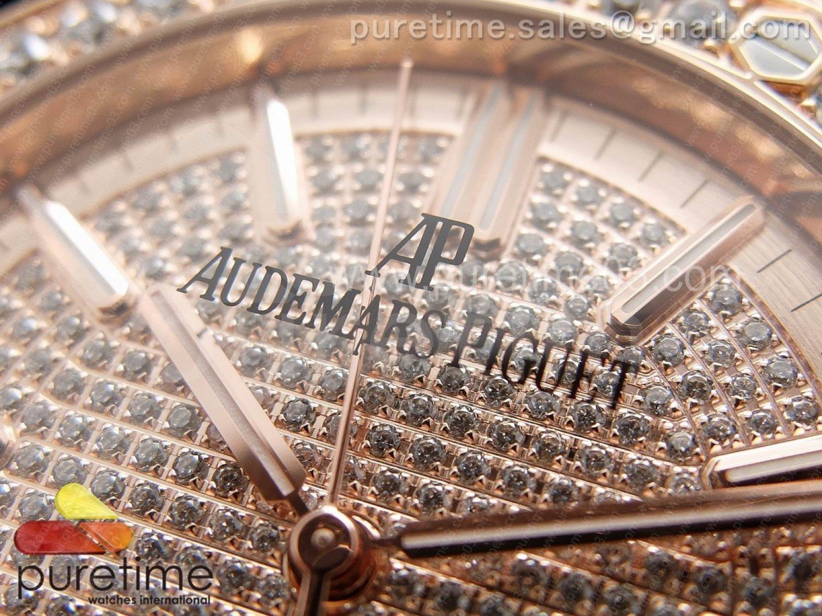 Royal Oak 41mm 15402 RG Full Paved Diamonds - Image 4