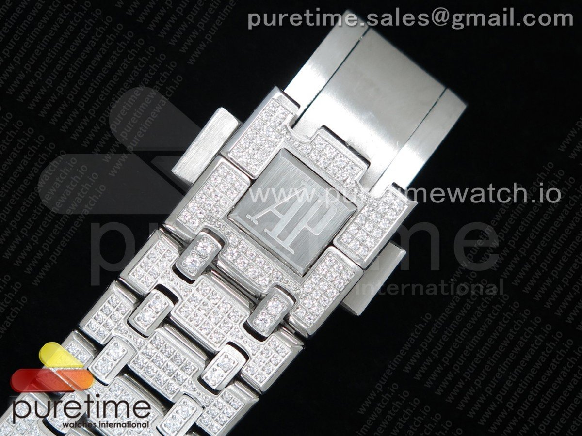 Royal Oak 37mm 15402 SS Full Paved Diamonds - Image 13