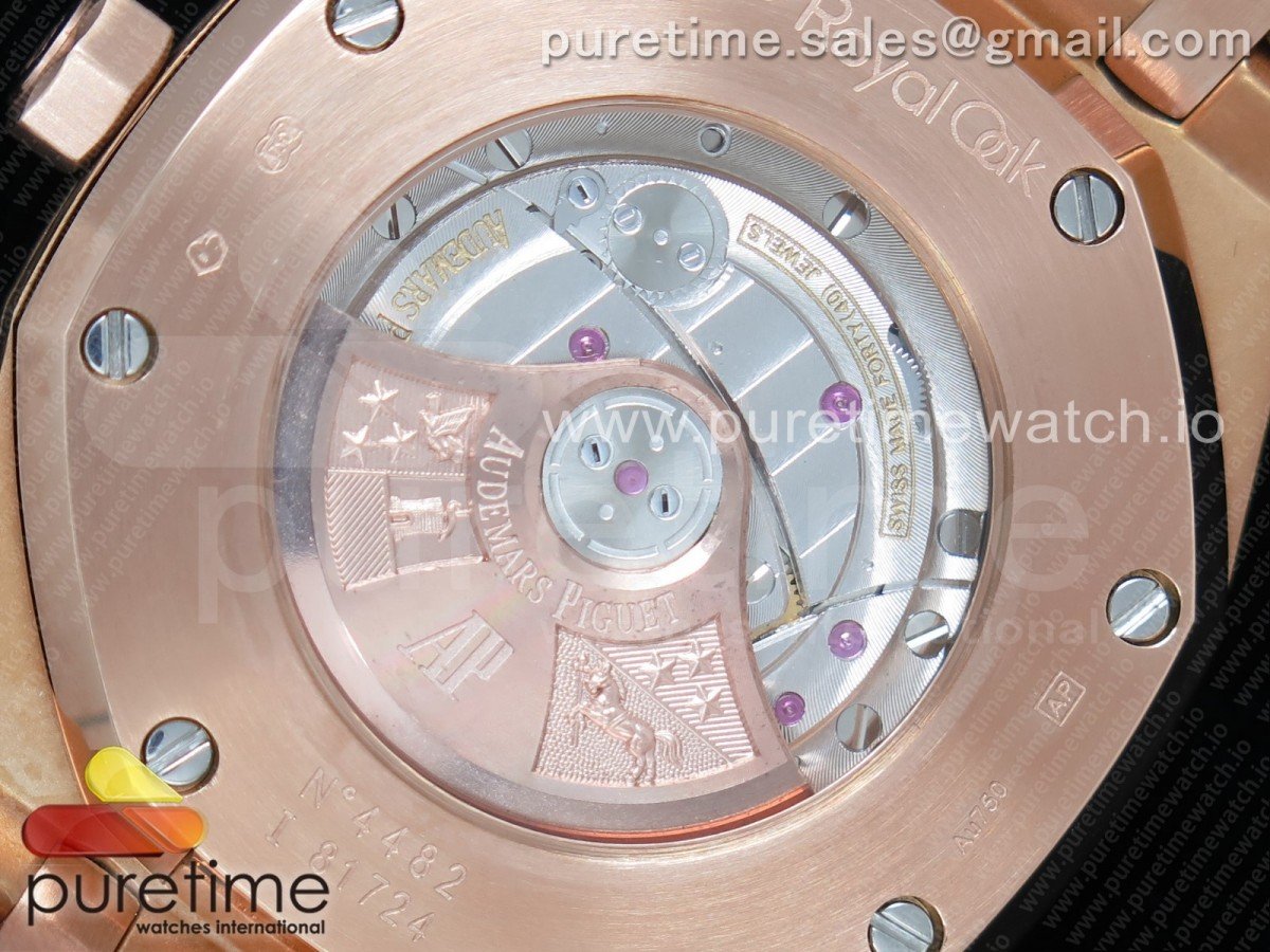 Royal Oak 37mm 15402 RG Full Paved Diamonds - Image 10
