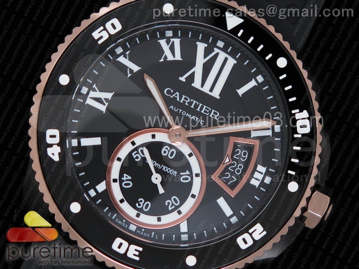 Calibre De Cartier Diver DLC Schwarz – Bild 2