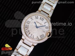 Ballon Bleu 42mm RG Full Paved Diamonds
