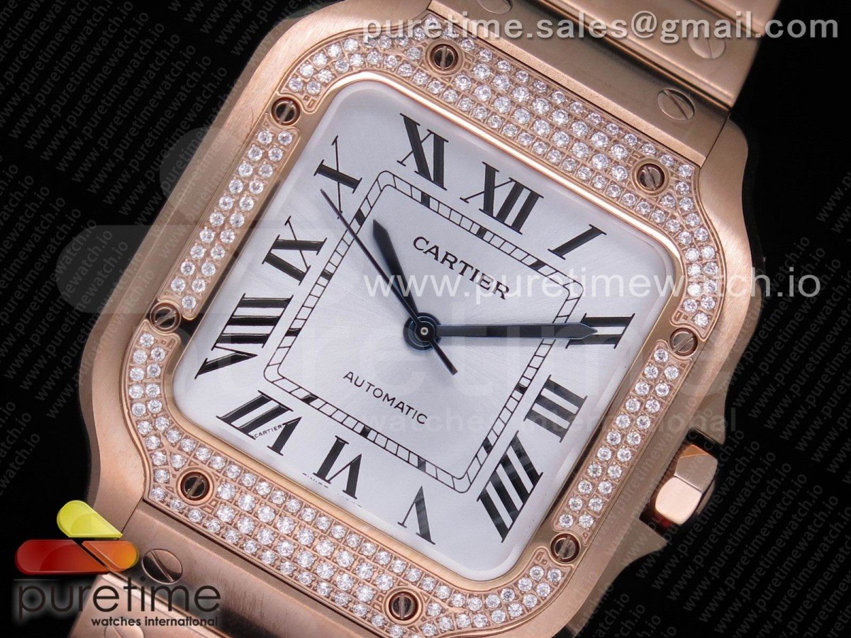 Santos de Cartier 35mm RG Diamanten Lünette BVF – Bild 2
