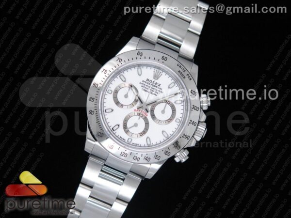 Daytona 116500 Noob 1:1 Best Edition 904L SS Case and Bracelet White Dial SA4130 V4