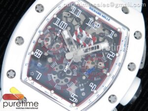 RM011 REAL WHITE CERAMIC CASE CHRONOGRAPH KVF