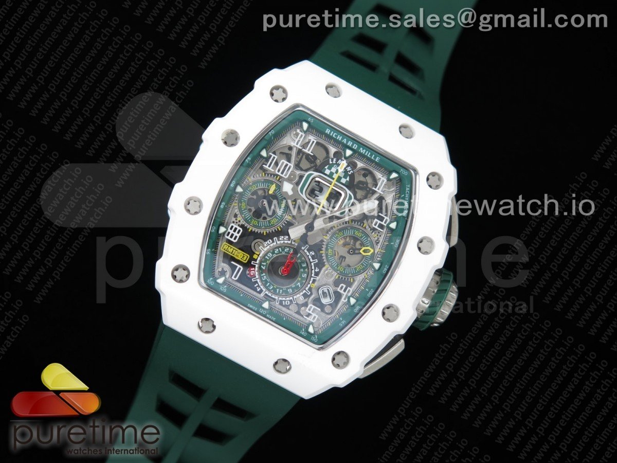 RM011 REAL WHITE CERAMIC CHRONOGRAPH - Image 2