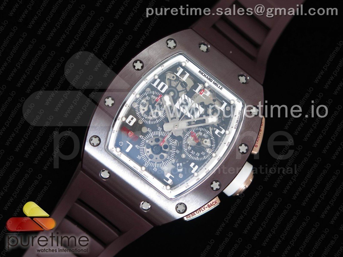 RM011 REAL BROWN CERAMIC CASE CHRONOGRAPH KVF - Image 2