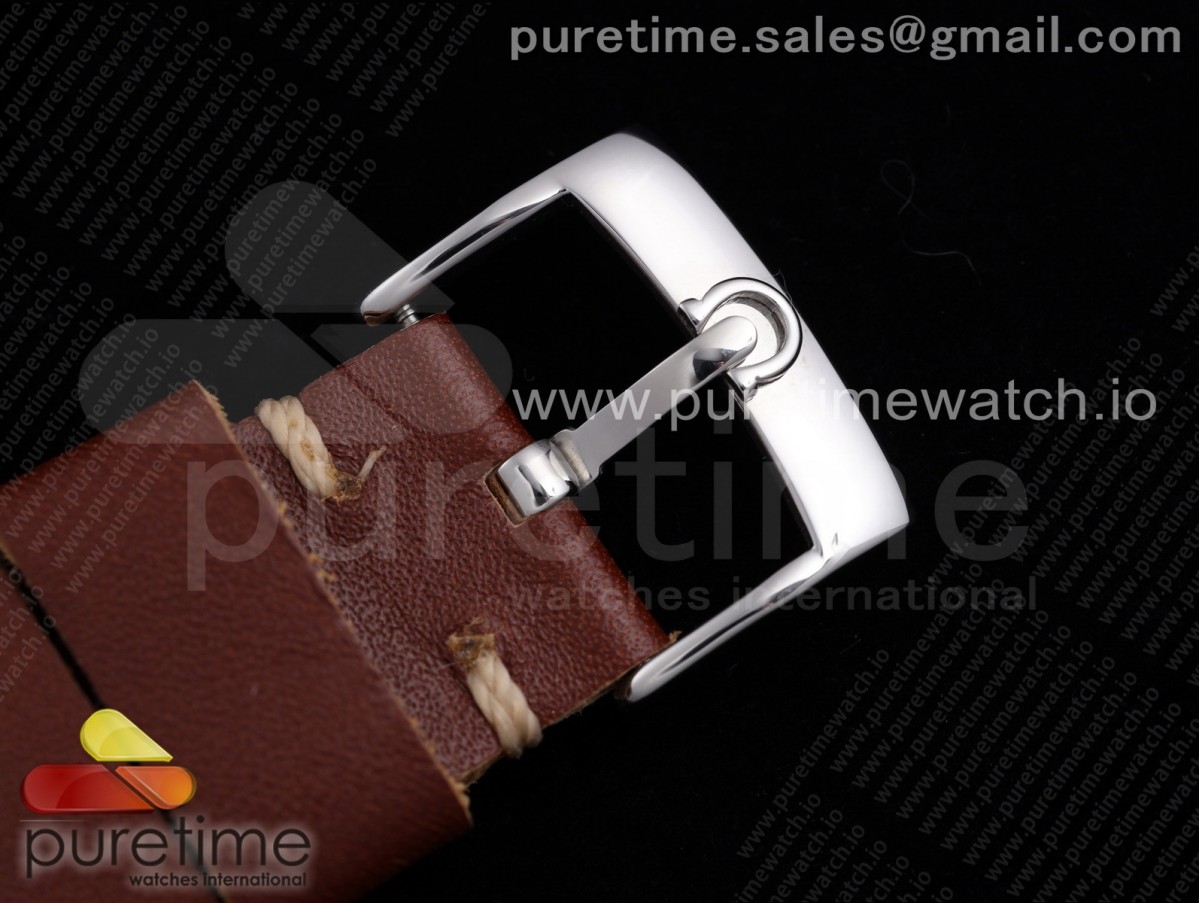 Vintage Seamaster 300 OXF Best Edition Black Dial on Brown Leather Strap A2836 Style 3 - Image 7