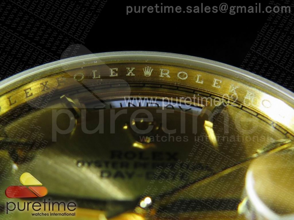 Day-Date II Clean Factory 228238 YG Yellow Gold Dial Roman Markers on YG Bracelet A3255 - Image 3