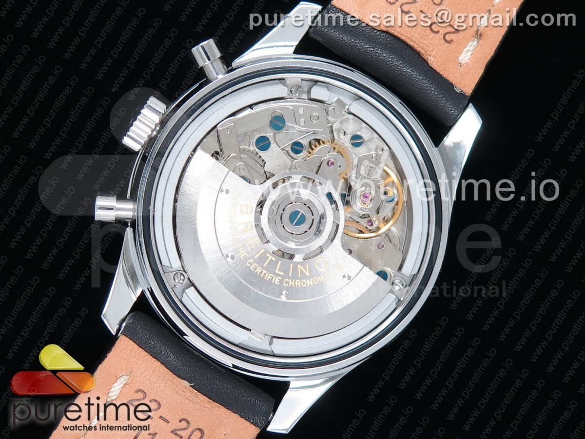 Navitimer 01 SS OXF Best Edition Black/White Dial on Black Leather Strap A7750 - Image 11