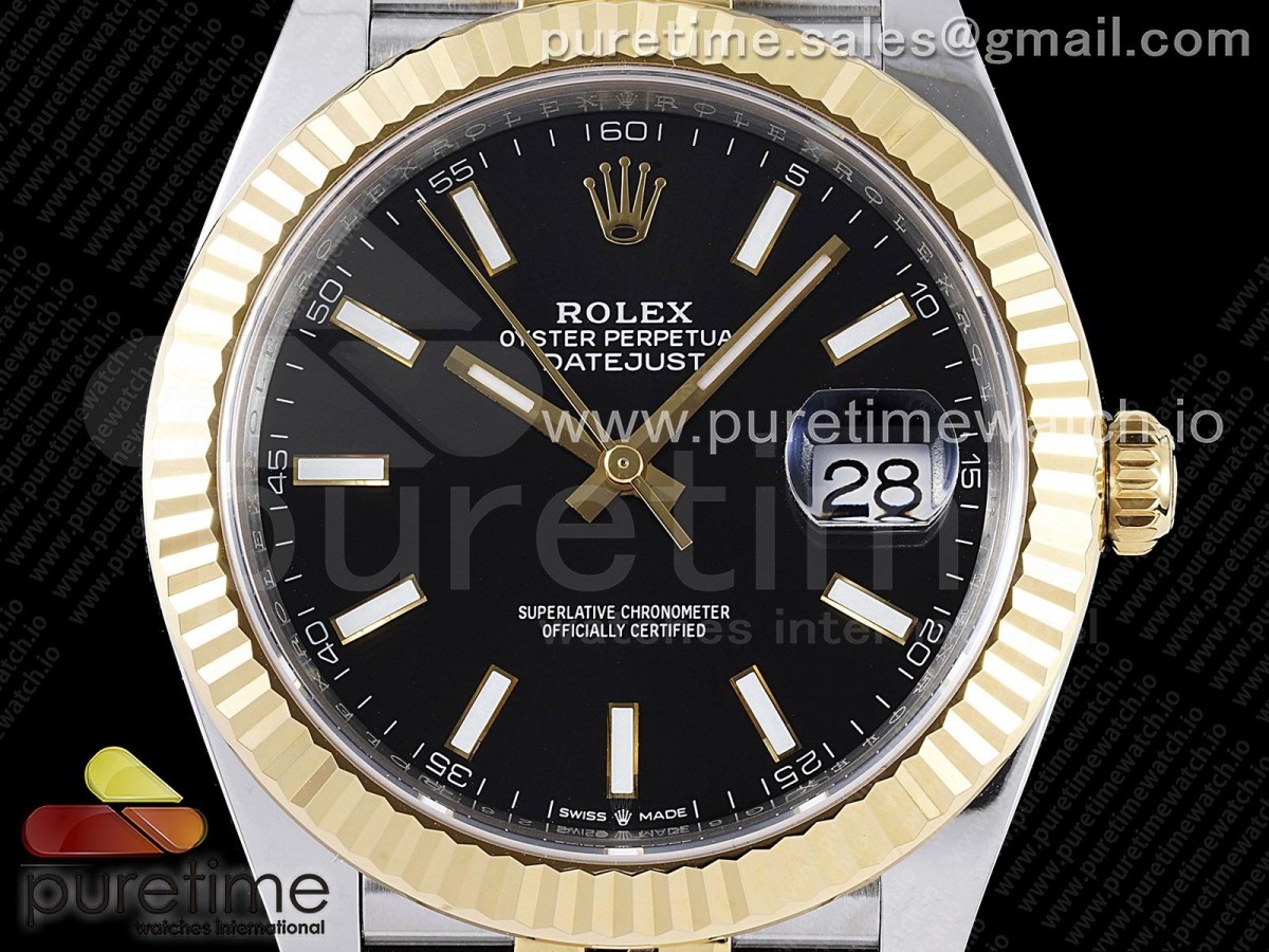 DateJust 41 126333 904L SS/YG VSF 1:1 Best Edition Black Dial on Jubilee Bracelet VS3235 - Image 2