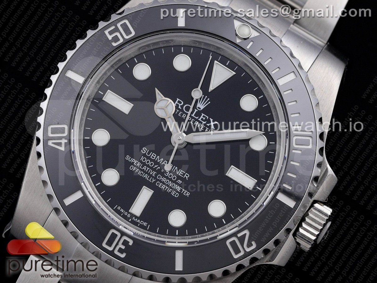 Submariner 114060 No Date Black Ceramic 904L Steel ARF 1:1 Best Edition on SS Bracelet A2824 - Image 3