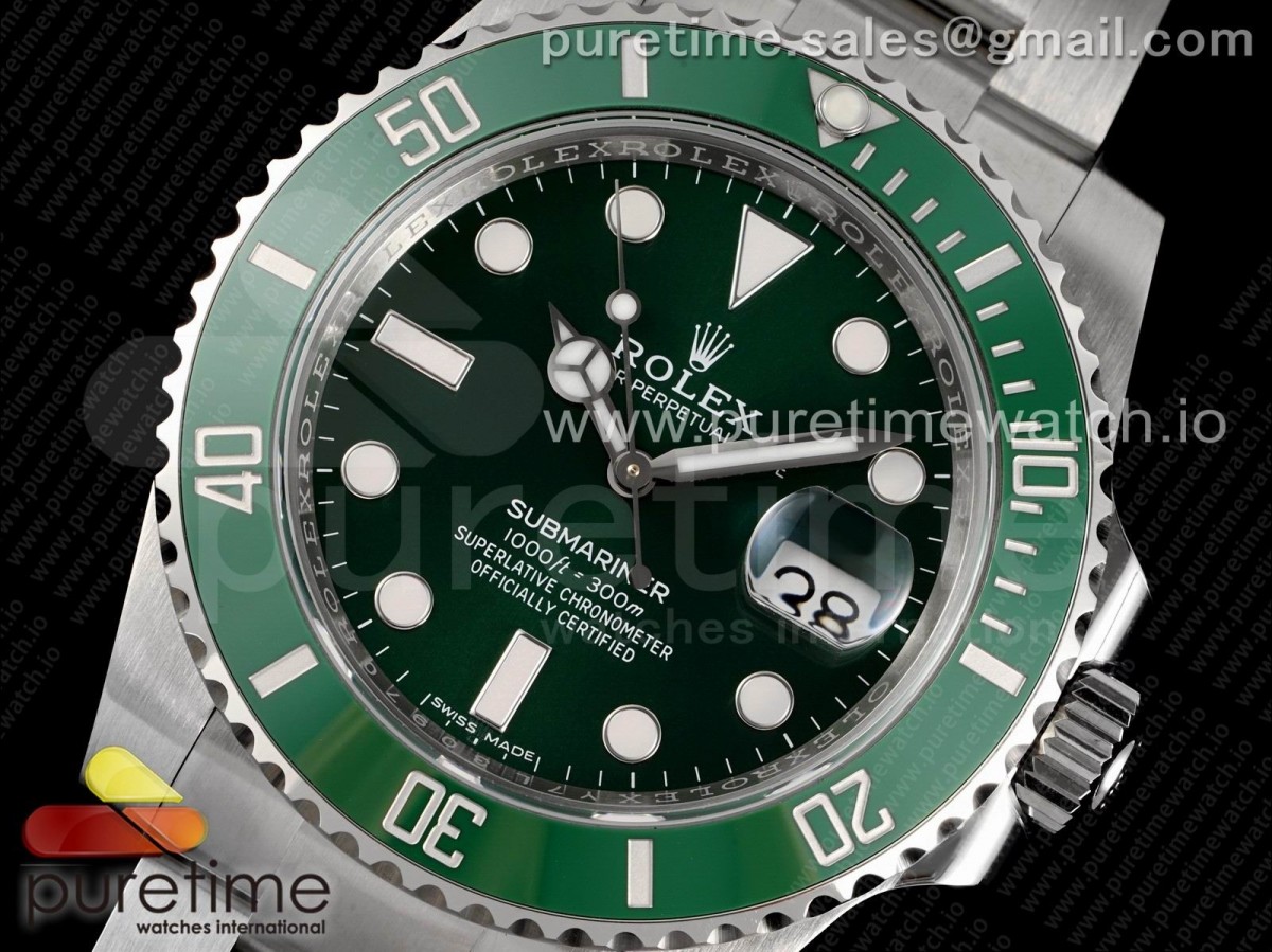 Submariner 116610 LV Green Ceramic ZZF 904L 1:1 Best Edition on SS Bracelet SA3135 V3 - Image 4