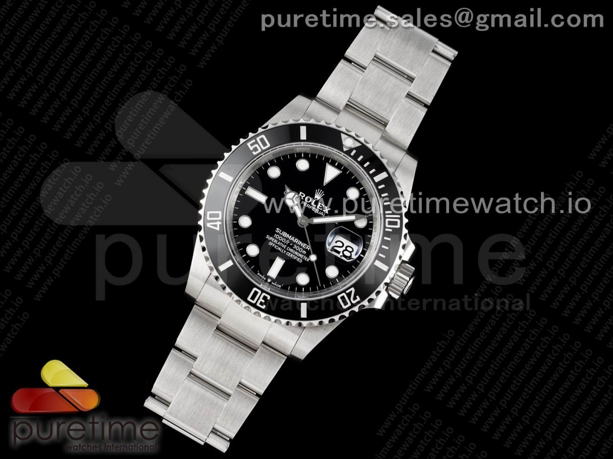 Submariner 41mm 126610 LN Céramique noire 904L Acier propre usine VS3235