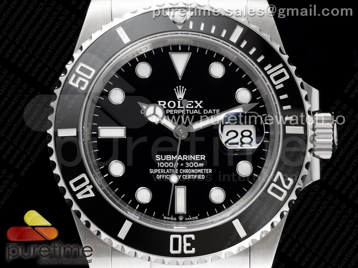 Submariner 41mm 126610 LN Céramique noire 904L Acier propre usine VS3235 – Image 4