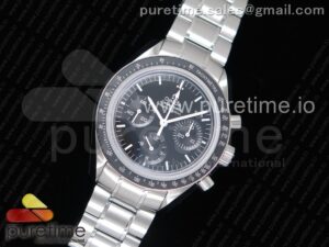 Speedmaster MoonWatch SS Sapphire Crystal Black Dial on SS Bracelet Manual Winding Chrono Movement