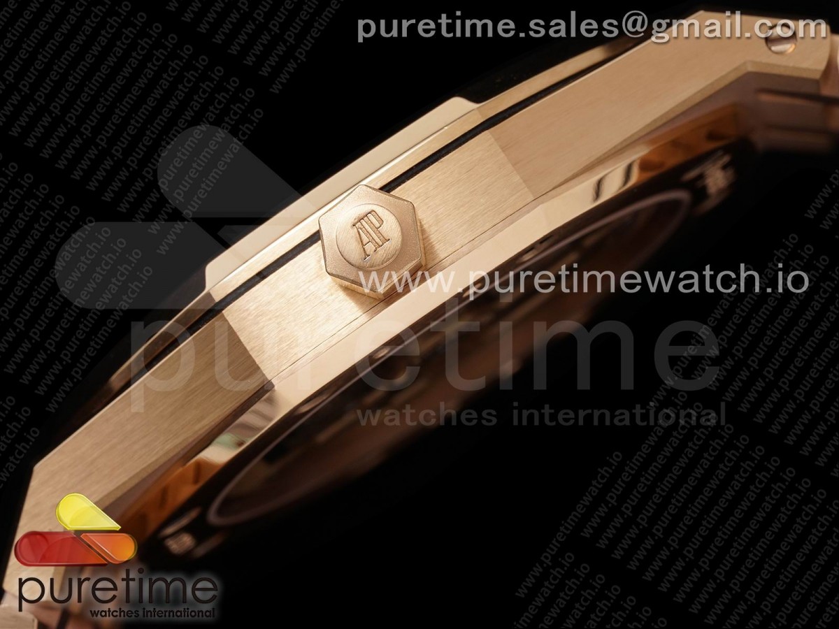 Royal Oak 39mm 15202 RG ZF 1:1 Best Edition Blue Textured Dial on RG Bracelet A2121 - Image 6