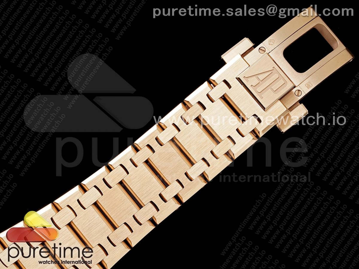 Royal Oak 39mm 15202 RG ZF 1:1 Best Edition Blue Textured Dial on RG Bracelet A2121 - Image 14