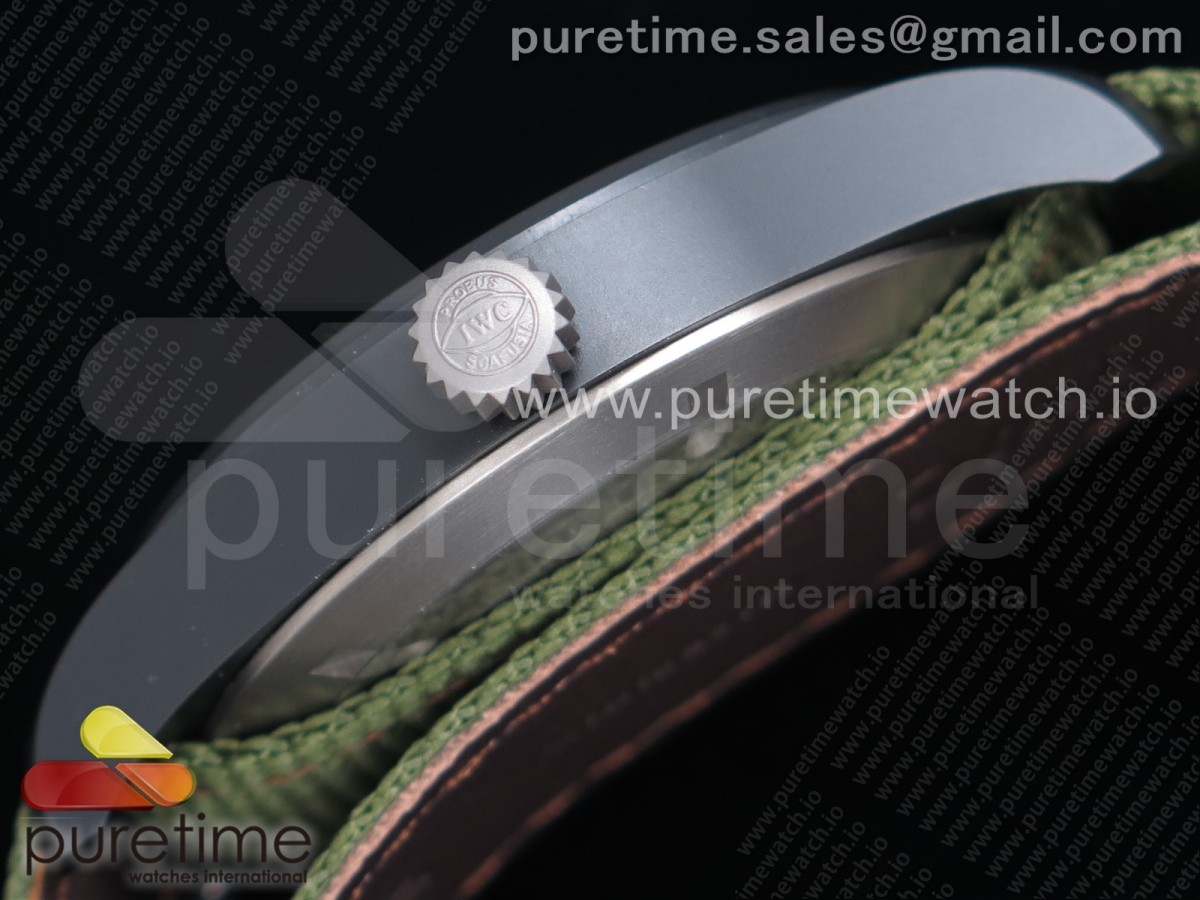 Mark XVIII 'TOPGUN SFTI' Ceramic M+F Best Edition Black Dial on Green Nylon Strap A35111 - Image 3