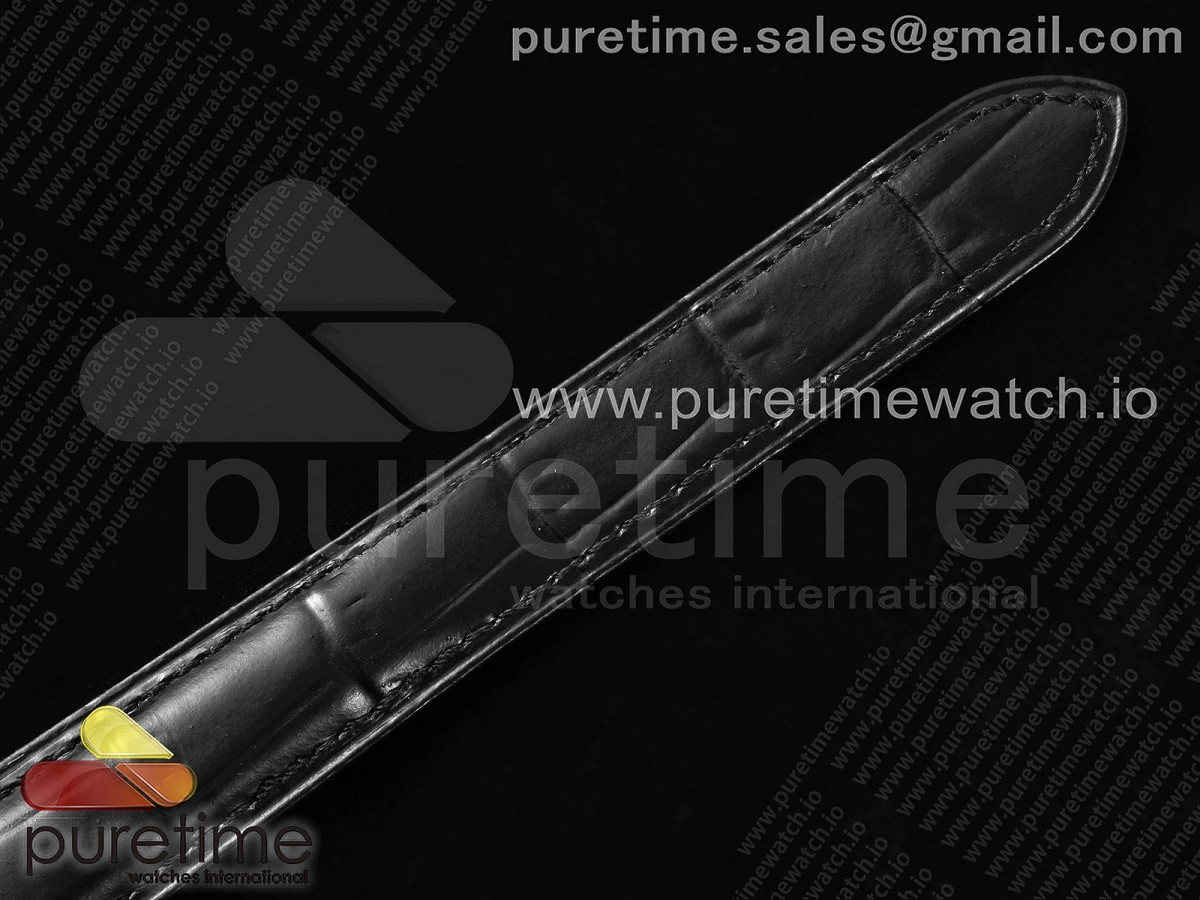 Ballon Bleu 33mm SS 3KF 1:1 Best Edition Ice Blue Dial Diamonds Bezel on Black Leather Strap A076 - Image 11