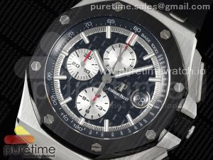 Royal Oak Offshore 44mm SS Black Ceramic Bezel RSF Best Edition Black/Silver Dial on Rubber Strap A3126