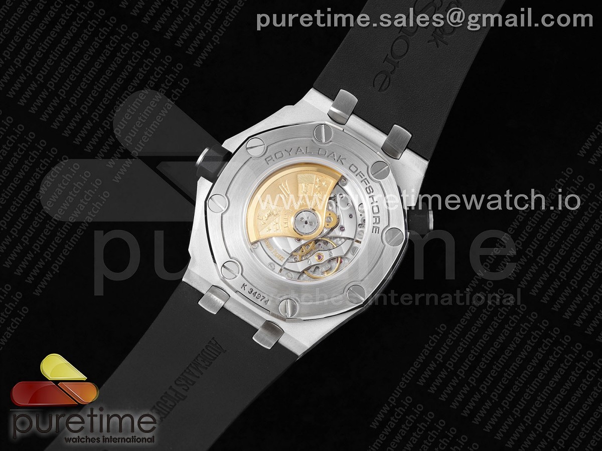 Royal Oak Offshore Diver 15710 APSF 1:1 Best Edition Black Dial on Black Rubber Strap V2 A3120 Super Clone - Image 10