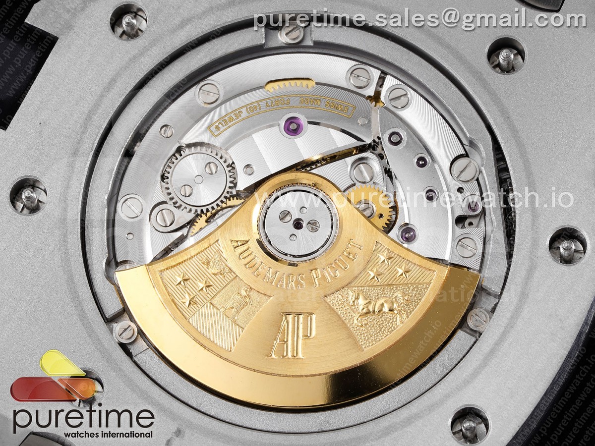 Royal Oak Offshore Diver 15710 APSF 1:1 Best Edition Black Dial on Black Rubber Strap V2 A3120 Super Clone - Image 18