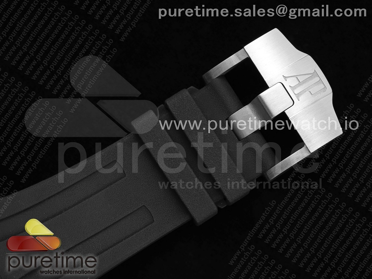 Royal Oak Offshore Diver 15710 APSF 1:1 Best Edition Black Dial on Black Rubber Strap V2 A3120 Super Clone - Image 13