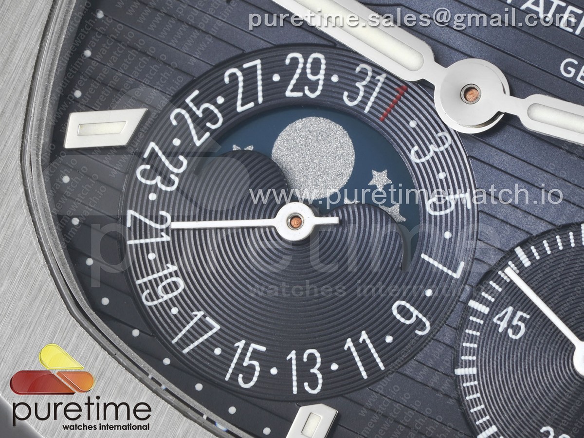 Nautilus 5712 SS PPF 1:1 Best Edition Blue Dial on SS Bracelet A240 Super Clone V2 - Image 5