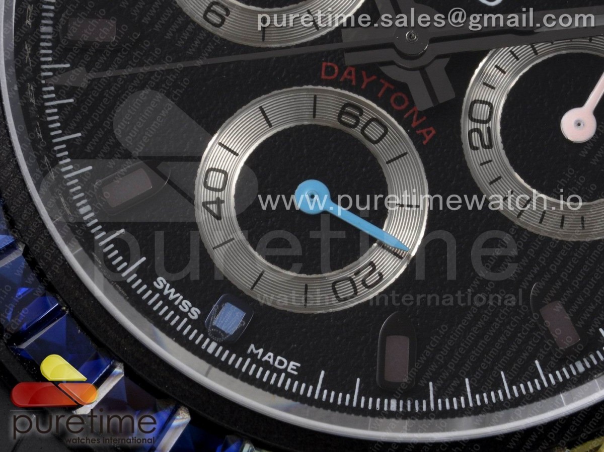 Rolex Daytona Rainbow Black 'MAD' PVD TWF Best Edition on PVD Bracelet A7750 - Image 7