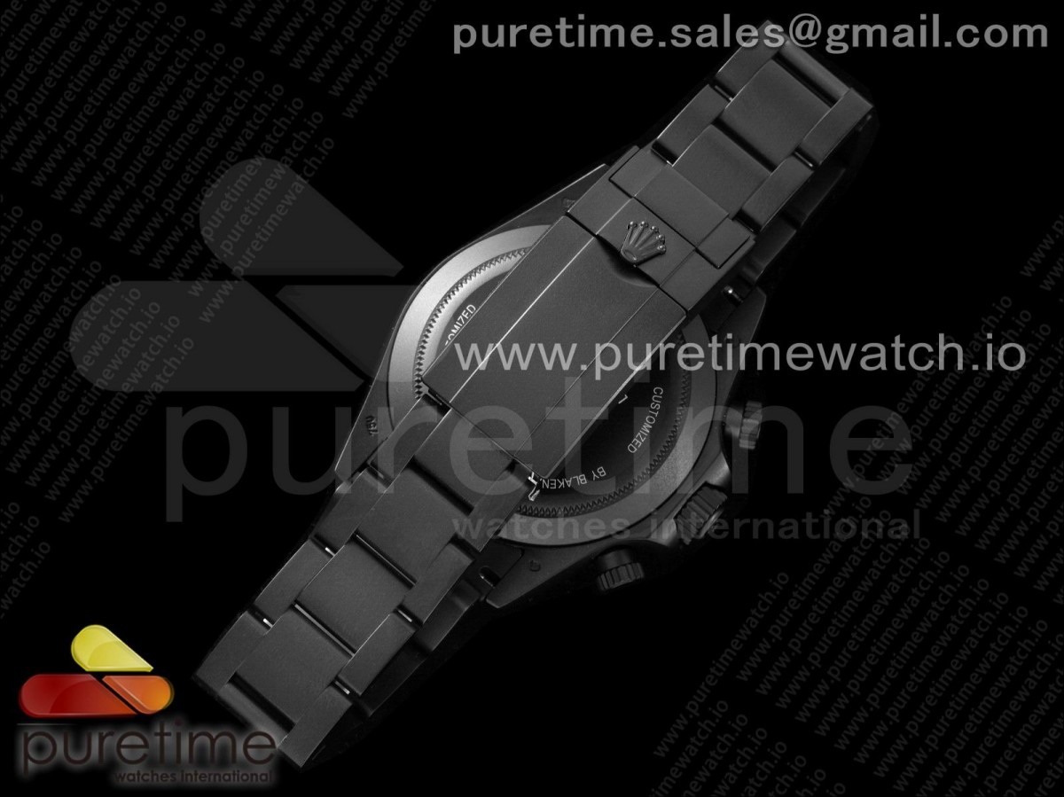 Rolex Daytona Rainbow Black 'MAD' PVD TWF Best Edition on PVD Bracelet A7750 - Image 12