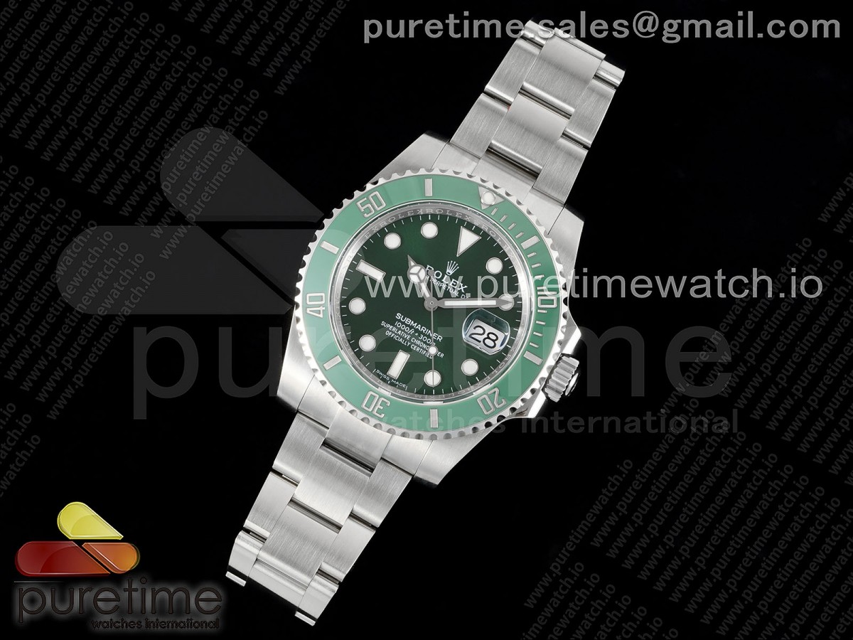 Submariner 116610 LV Green Ceramic RF 904L 1:1 Best Edition on SS Bracelet VR3135 - Image 4