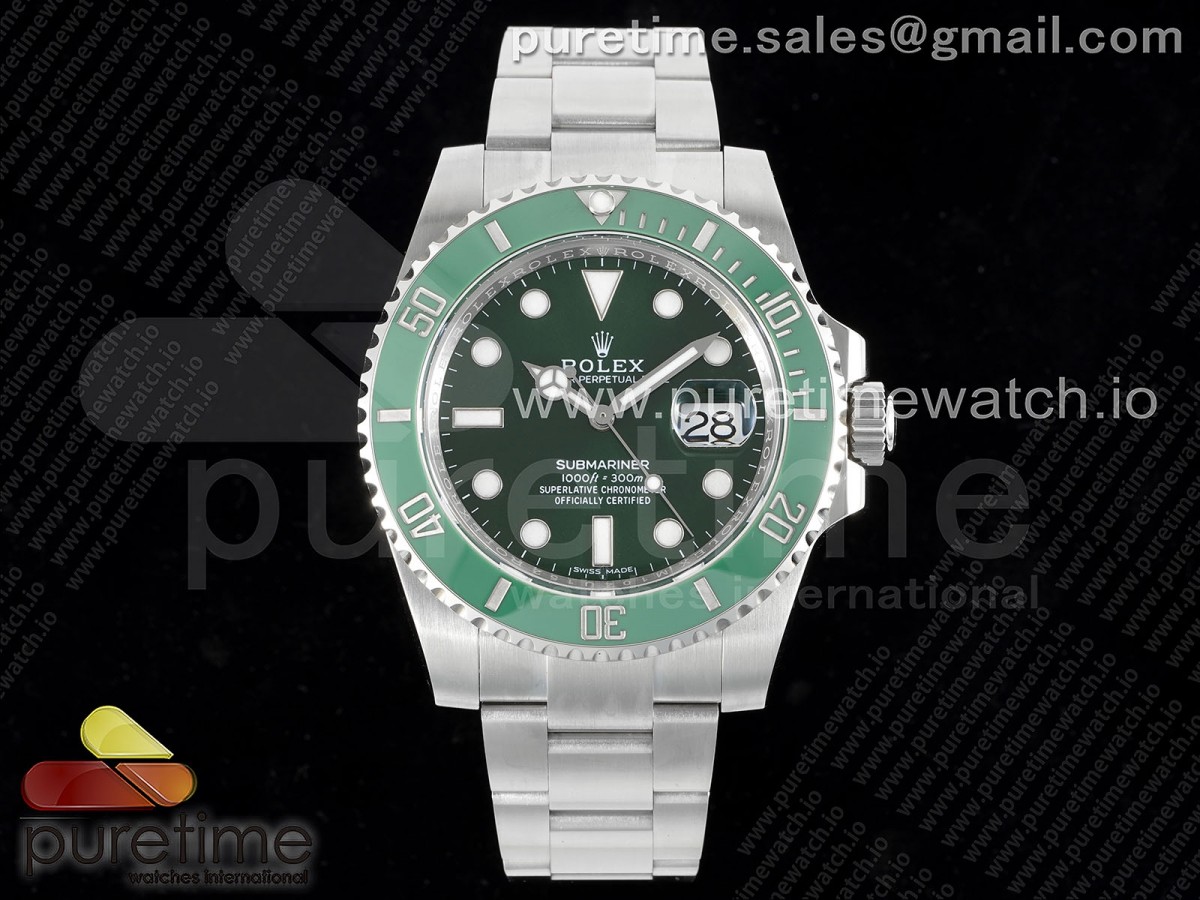 Submariner 116610 LV Green Ceramic RF 904L 1:1 Best Edition on SS Bracelet VR3135 - Image 2