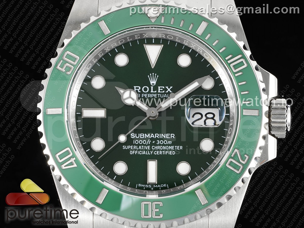 Submariner 116610 LV Green Ceramic RF 904L 1:1 Best Edition on SS Bracelet VR3135 - Image 3