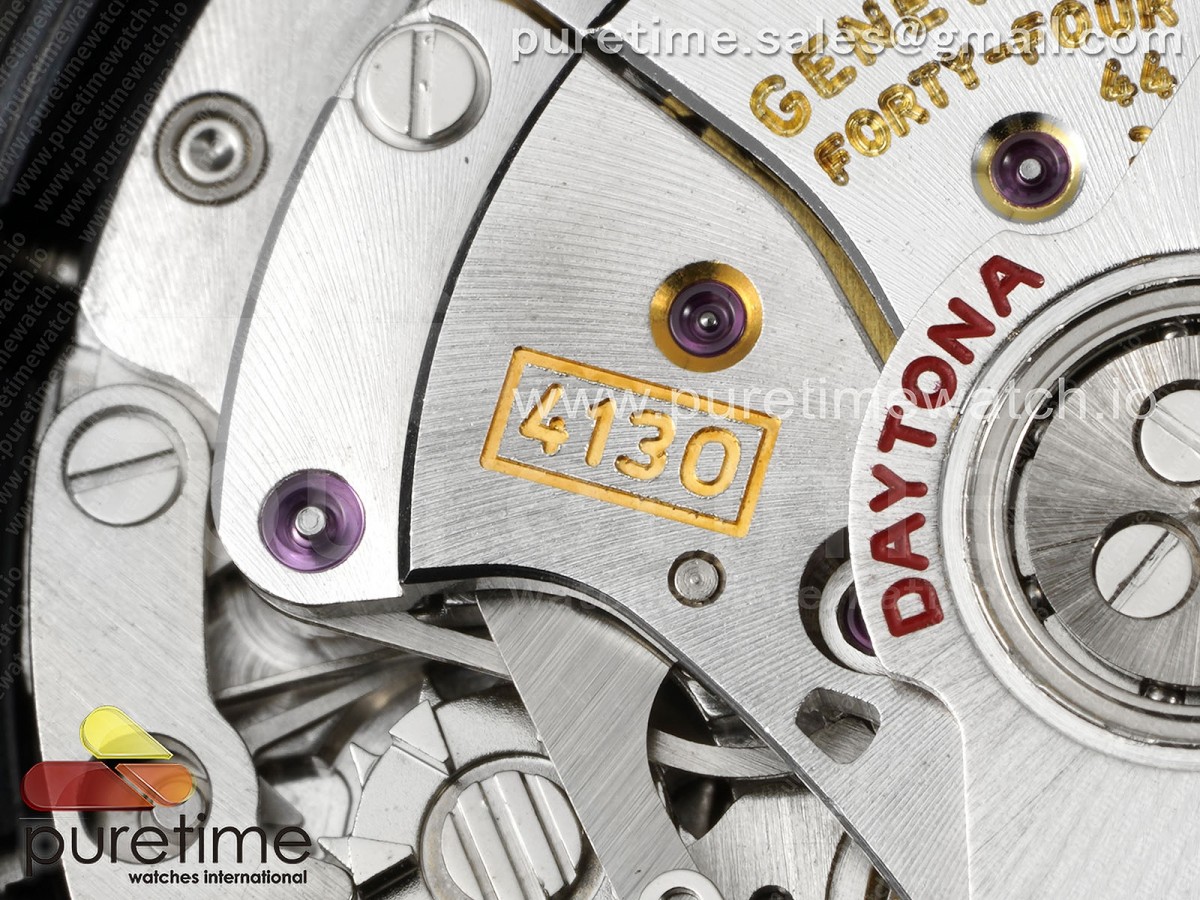 Daytona All Black PVD TWF Rainbow Diamonds Lunette Cadran noir sur Bracelet PVD SA4130 – Image 25