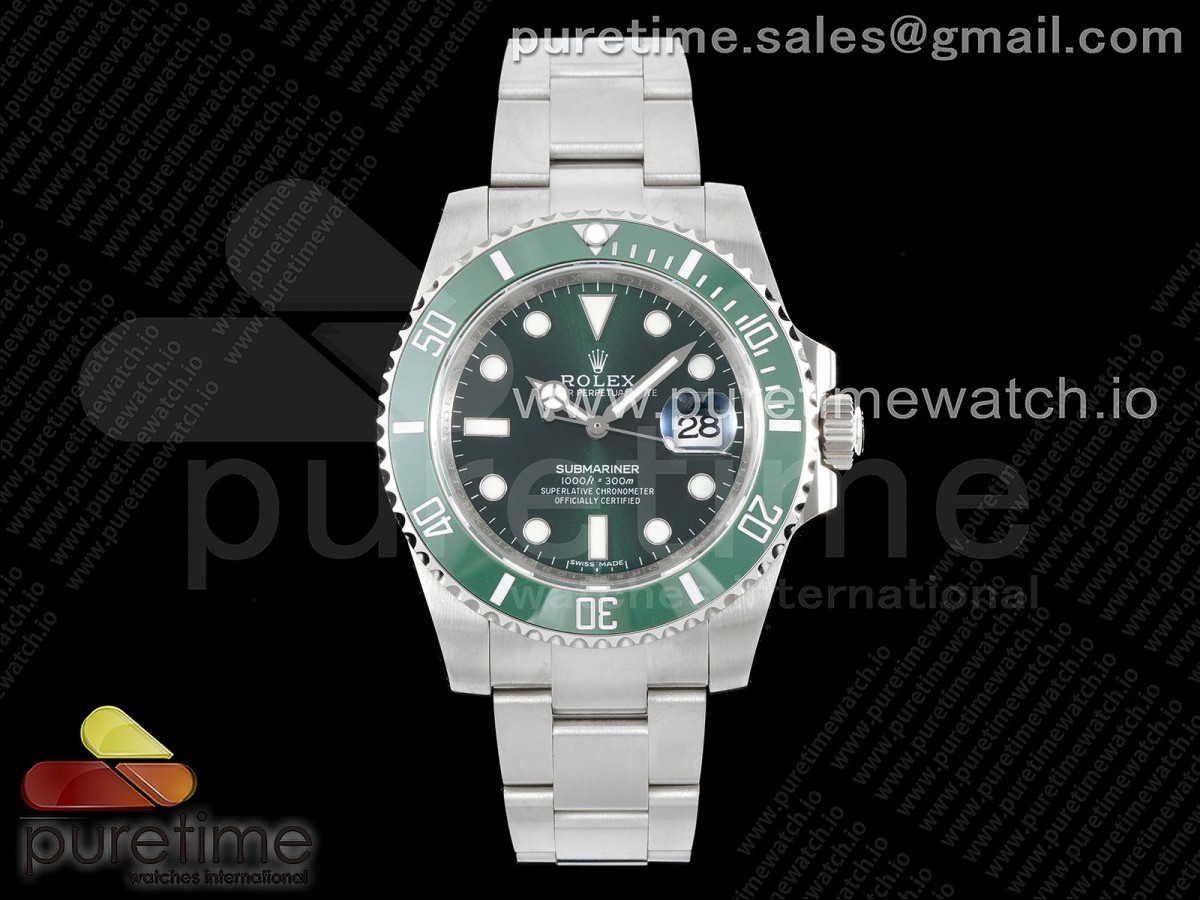 Submariner 116610 LV Verde de cerámica APSF en SS pulsera VR3135 - Imagen 4