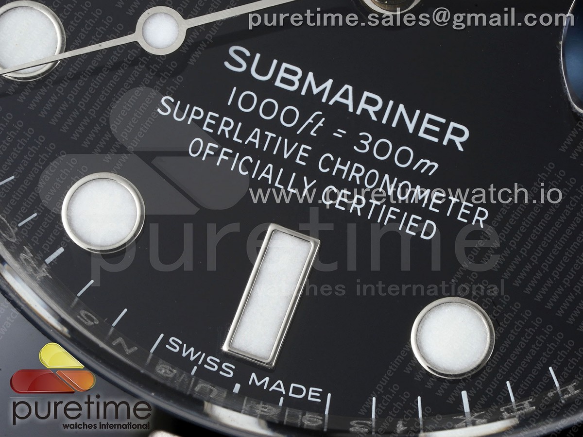 Submariner 116610 LN Ceramica NtF 904L nero su Bracciale SS VR3135 - immagine 5