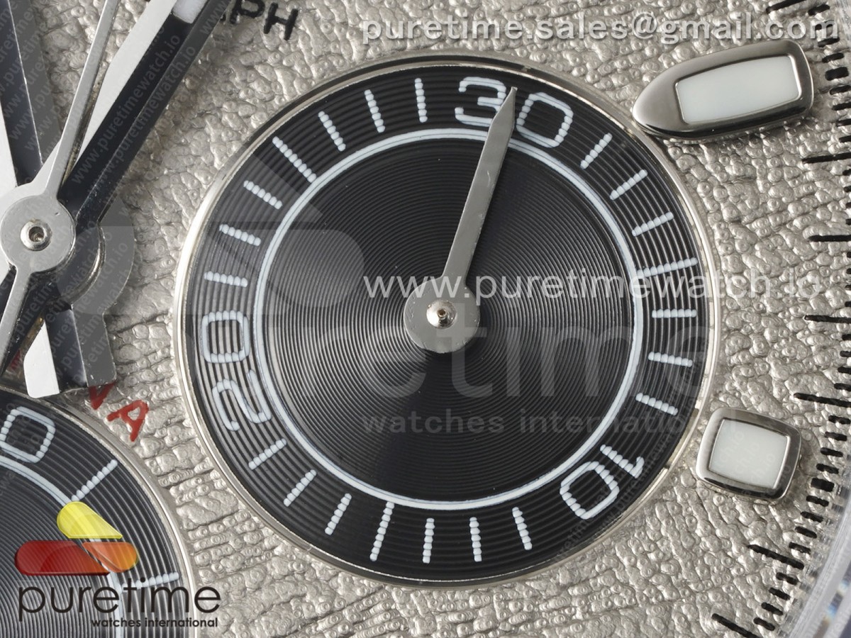 Daytona SS Full Diamonds JVSF 1:1 Best Edition 904L Steel Gray/Black Dial on Oysterflex Strap A7750 - Image 7