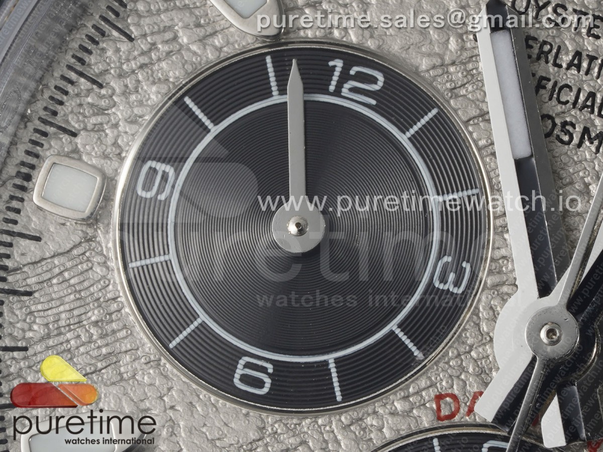 Daytona SS Full Diamonds JVSF 1:1 Best Edition 904L Steel Gray/Black Dial on Oysterflex Strap A7750 - Image 4