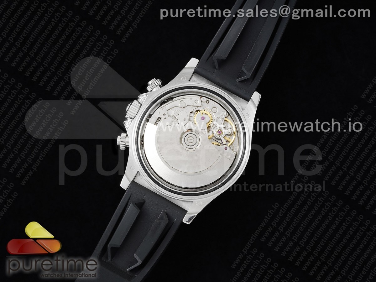 Daytona SS Full Diamonds JVSF 1:1 Best Edition 904L Steel Gray/Black Dial on Oysterflex Strap A7750 - Image 11
