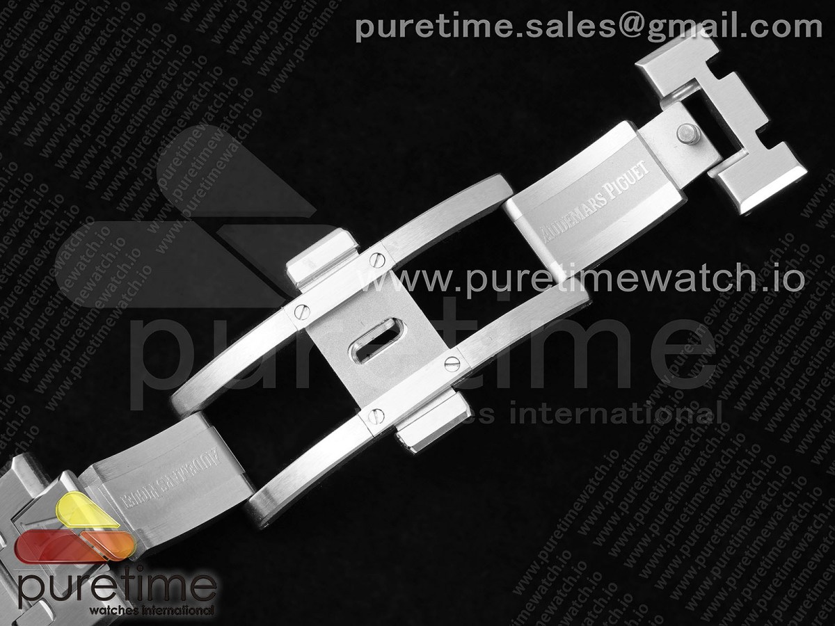 Royal Oak 41mm 15500 SS JF 1:1 Best Edition Blue Textured Dial on SS Bracelet A4302 Super Clone - Image 9