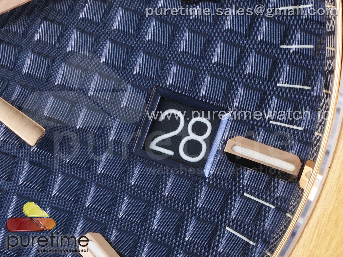 Royal Oak 41mm 15400 RG ZF Quadrante blu Textured sul braccialetto RG V2 SA3120 - immagine 6