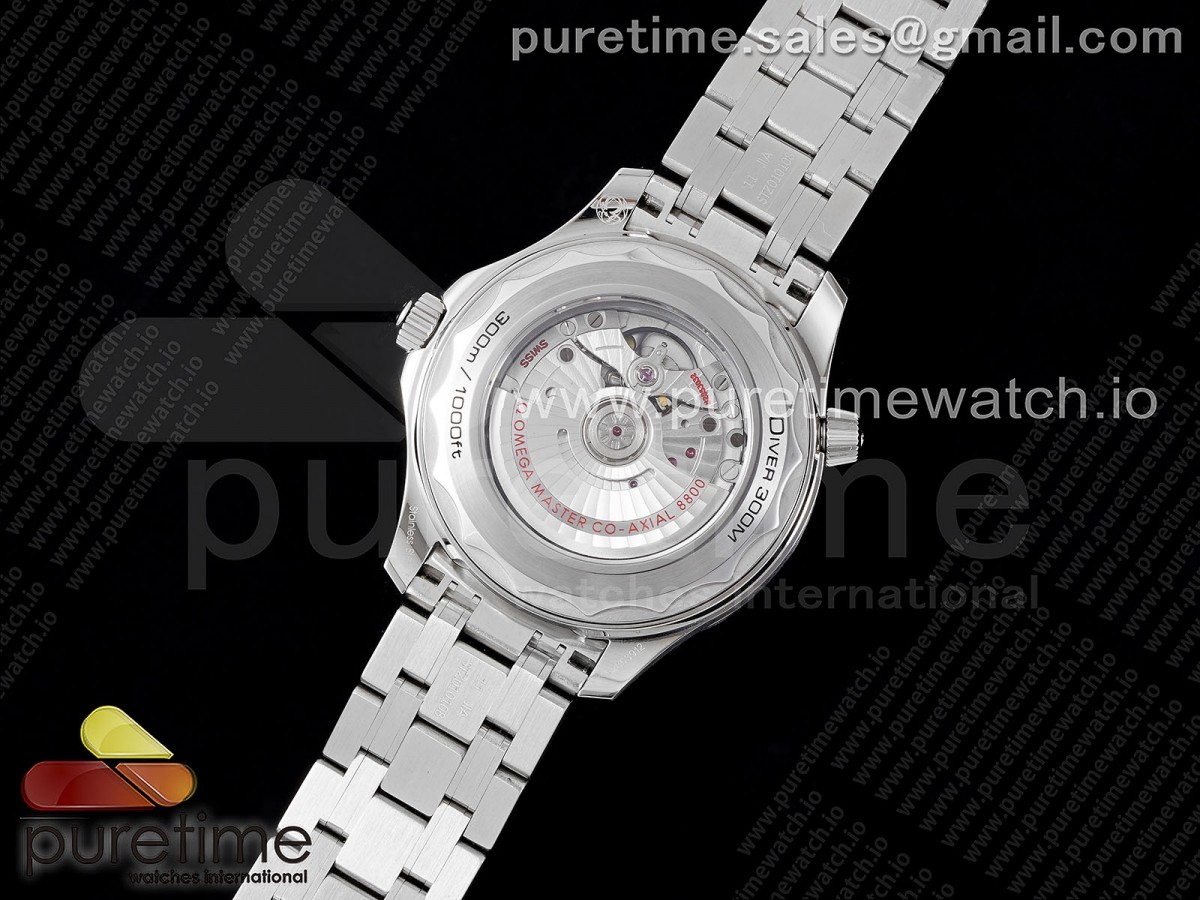 Seamaster Diver 300M ZF 1:1 Best Edition Black Ceramic White Dial on SS Bracelet A8800 - Image 11