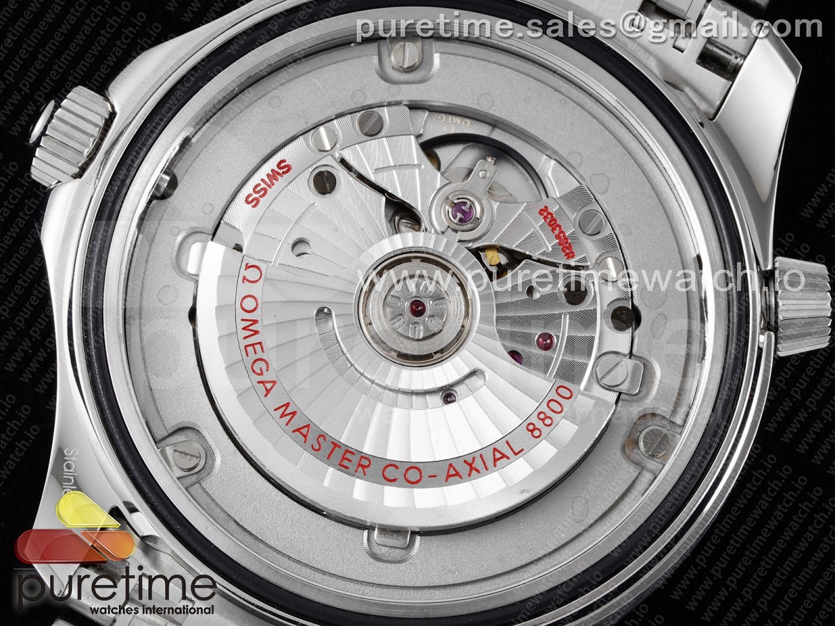 Seamaster Diver 300M ZF 1:1 Best Edition Black Ceramic White Dial on SS Bracelet A8800 - Image 15