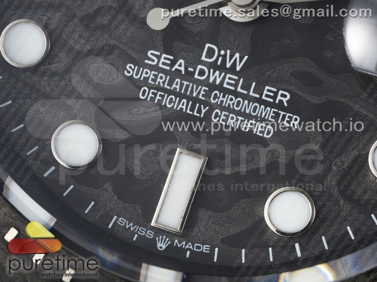 Sea Dweller 43mm 'IRBIS' DIWF Best Edition Carbon Dial on Black Nylon Strap A2824 - Image 5