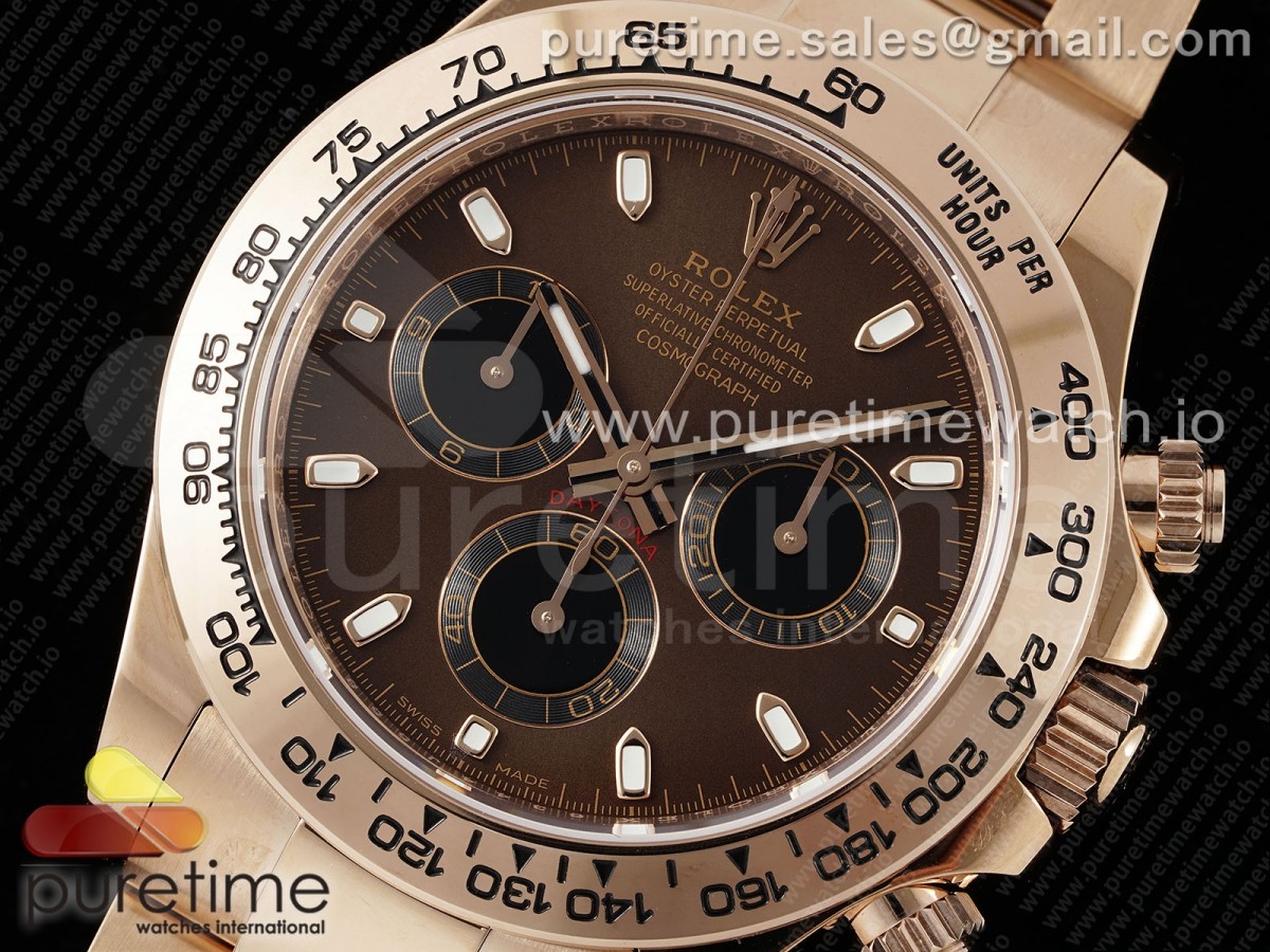 Daytona 116505 BTF 1:1 Best Edition Brown Dial on RG Bracelet SA4130