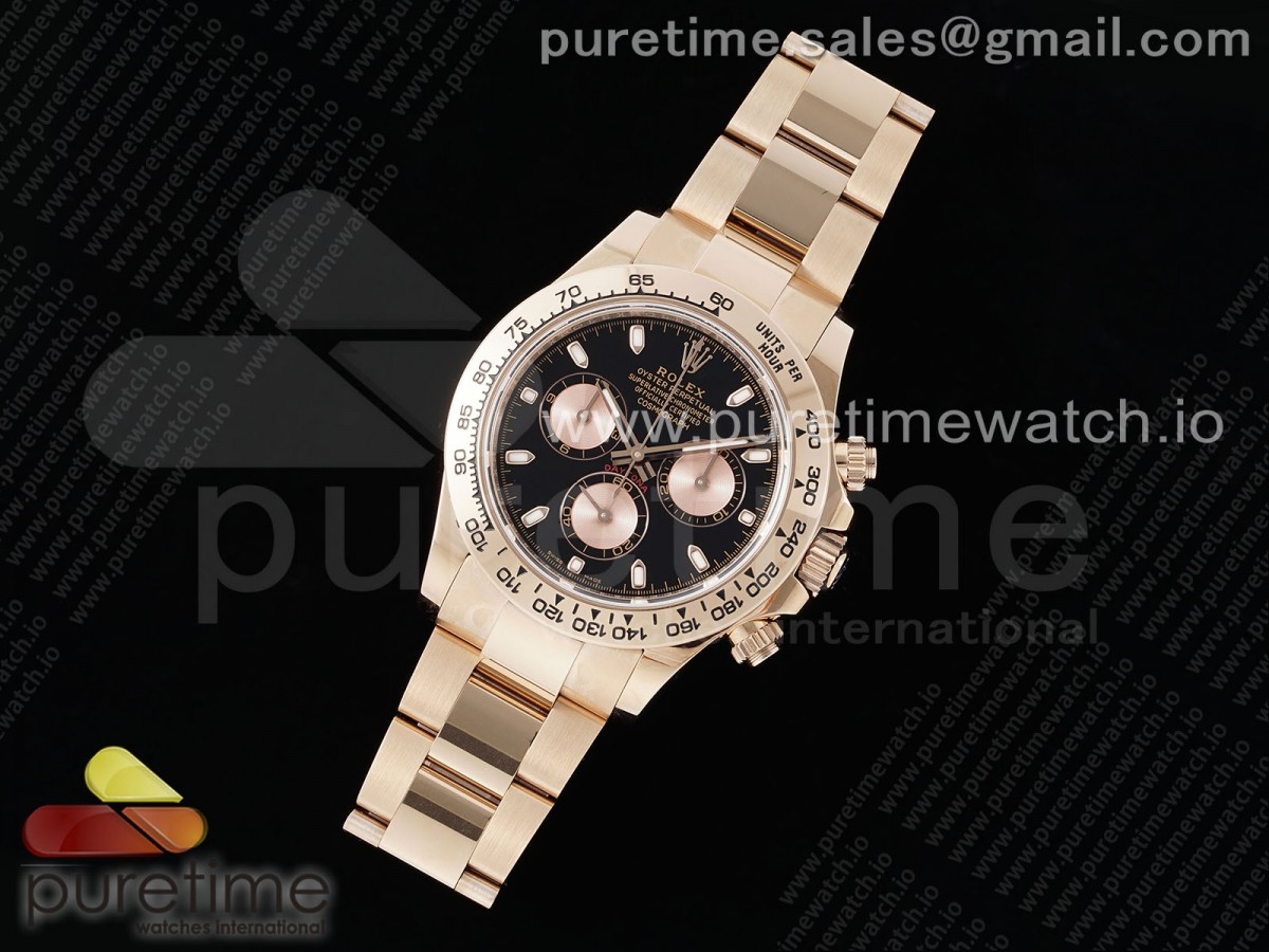 Daytona 116505 BTF 1:1 Best Edition Black/RG Dial on RG Bracelet SA4130 - Image 3