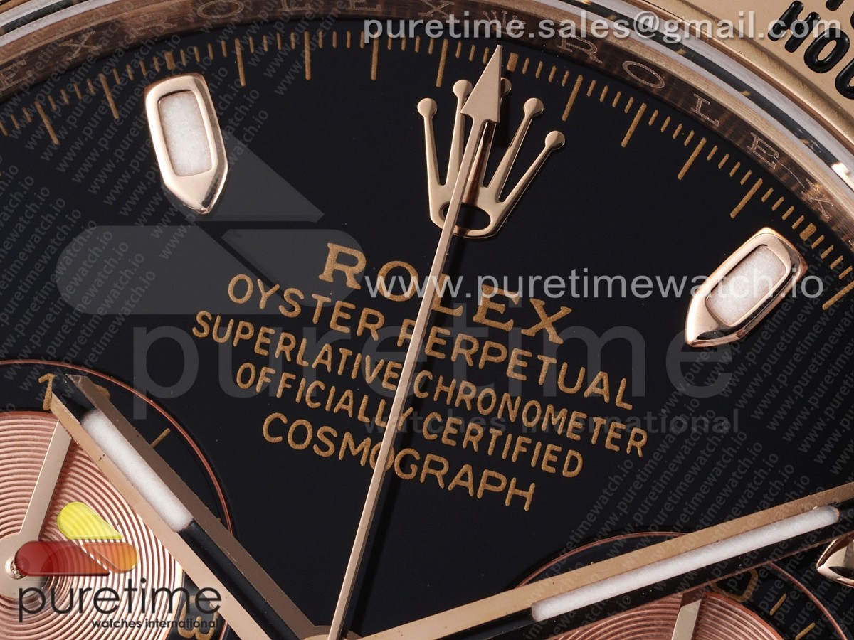 Daytona 116505 BTF 1:1 Best Edition Black/RG Dial on RG Bracelet SA4130 - Image 5